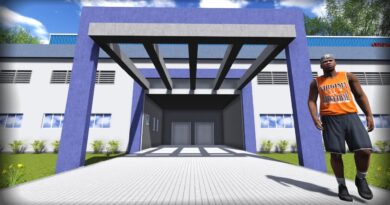 Projeção de como será a fachada do novo ginásio