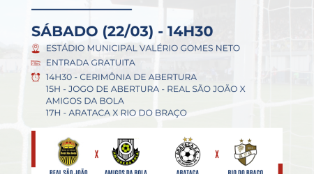 Real São João e Amigos da Bola abrem Campeonato Municipal 2025 no sábado (22/03)