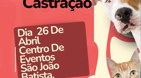 Mutirão de Castração de Cães e Gatos tem inscrições abertas em São João Batista