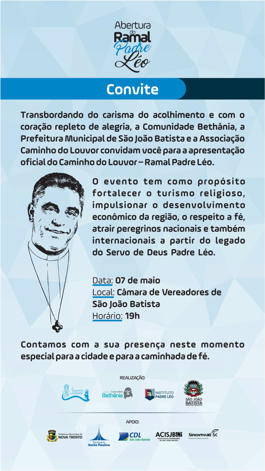 Apresentação oficial do Caminho do Louvor – Padre Léo acontece nesta quarta-feira (07/05)