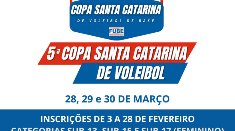 São João Batista será sede da 5ª Copa Santa Catarina de Voleibol de Base