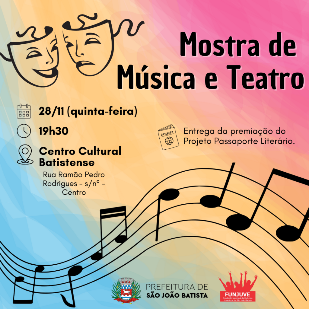Funjuve promoverá Mostra de Música e Teatro no dia 28 de novembro
