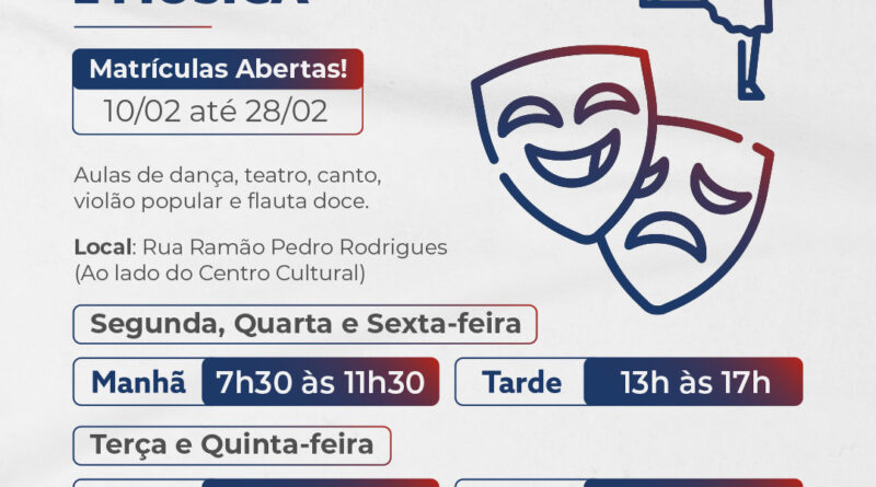 Funjuve abre inscrições para cursos gratuitos de dança, teatro e música em 2025