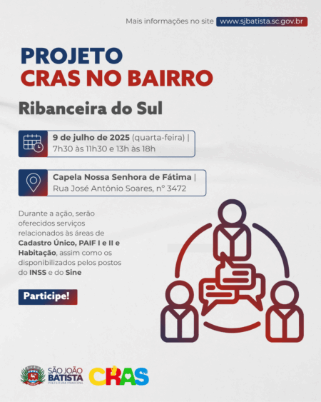 Primeira edição do projeto “CRAS no Bairro” será realizada na Ribanceira do Sul