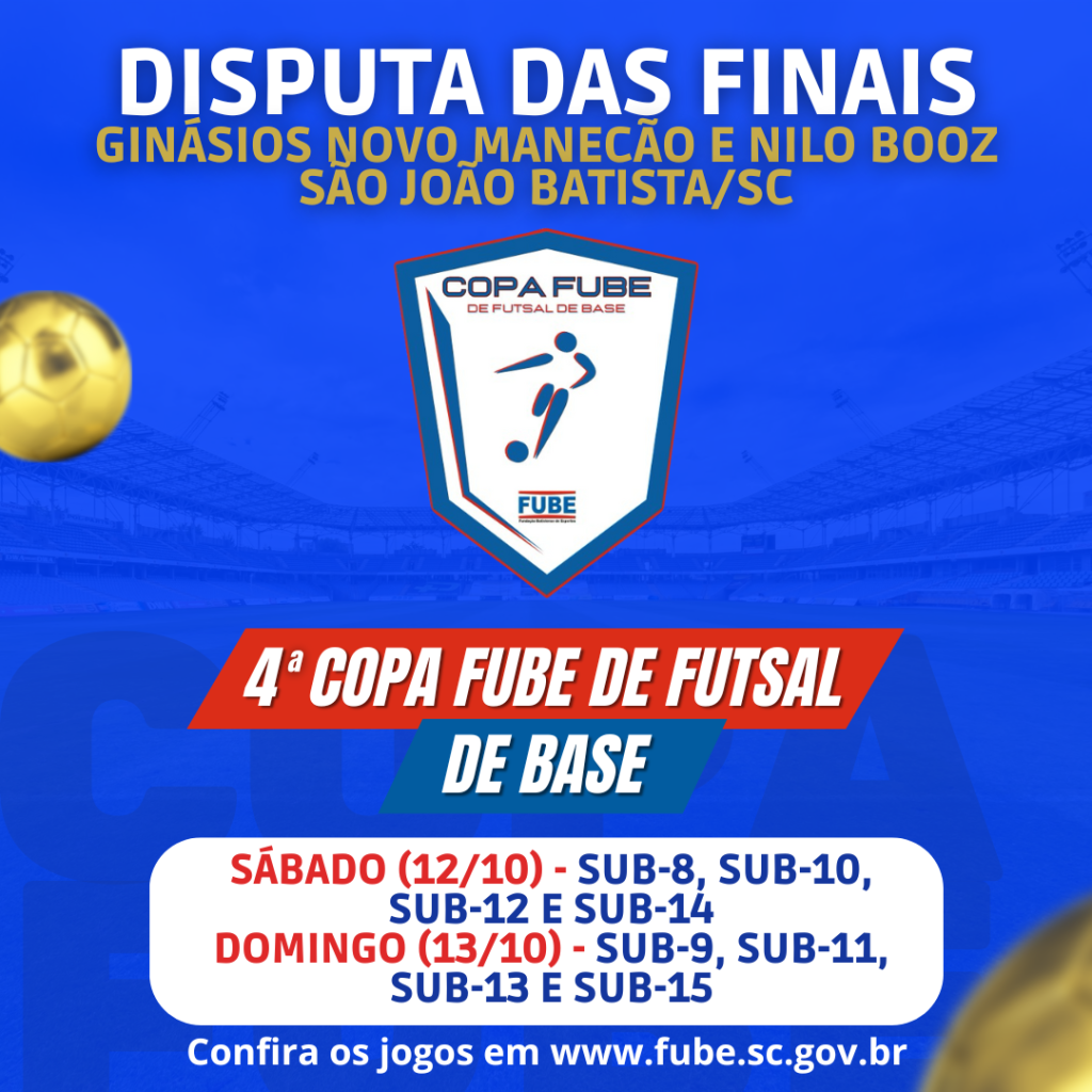 Copa Fube de Futsal: finais serão disputadas neste sábado (12) e domingo (13)
