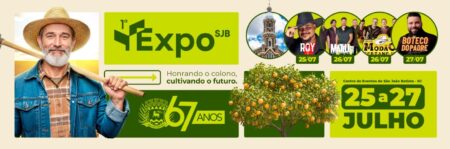 1ª Expo SJB movimenta São João Batista de 25 a 27 de julho com shows, feira e gastronomia