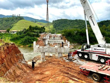 Içamento das vigas da nova Ponte da Colônia Nova Itália tem início nesta terça-feira (16/12)