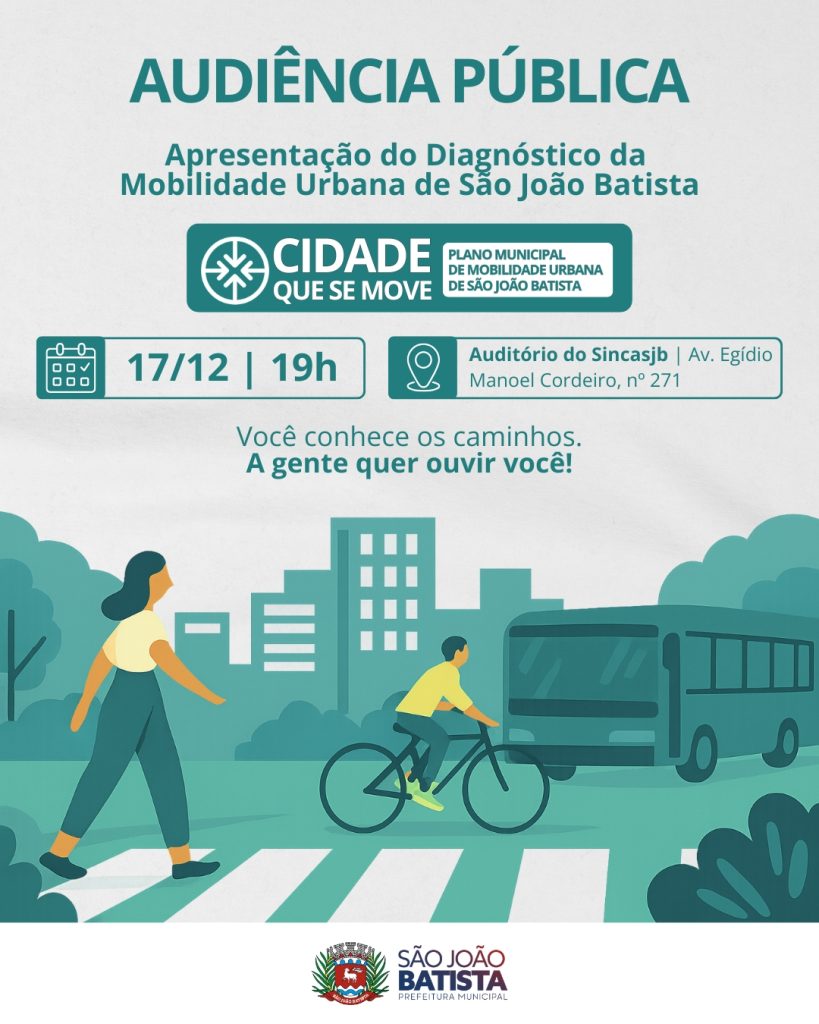 PlanMob: Diagnóstico da Mobilidade Urbana será apresentado em audiência pública na próxima quarta-feira (17/12)