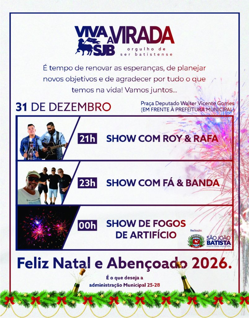 São João Batista prepara o ‘1º Viva a Virada SJB’ para celebrar a chegada de 2026