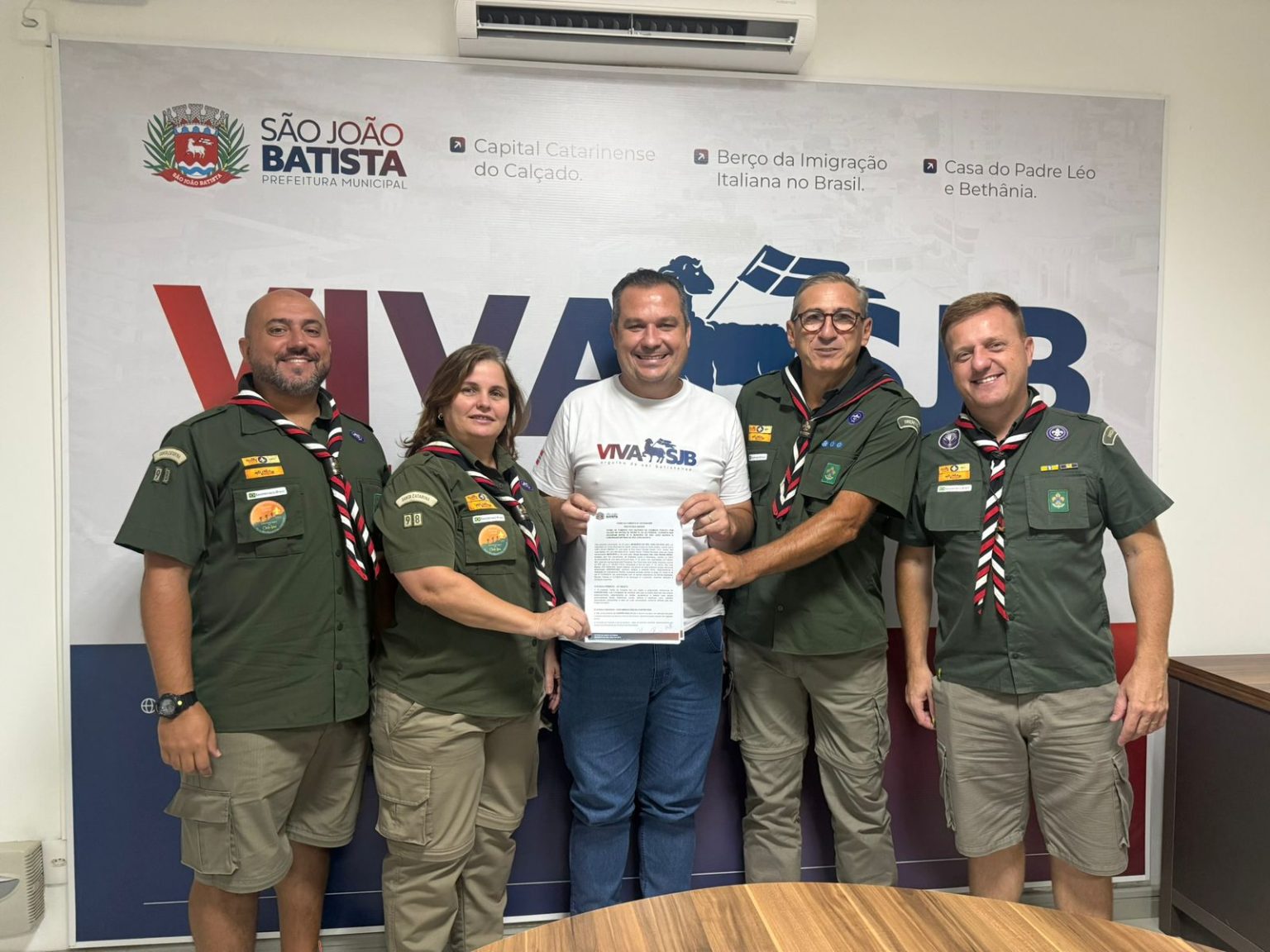 Prefeitura firma novo Termo de Fomento com o Grupo Escoteiro São João Batista 98/SC