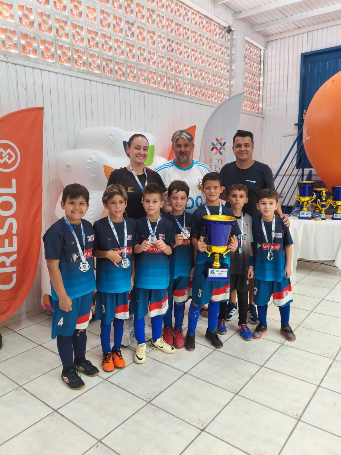 Sub-9 da Fube é vice-campeão do 1º Torneio de Verão Adec