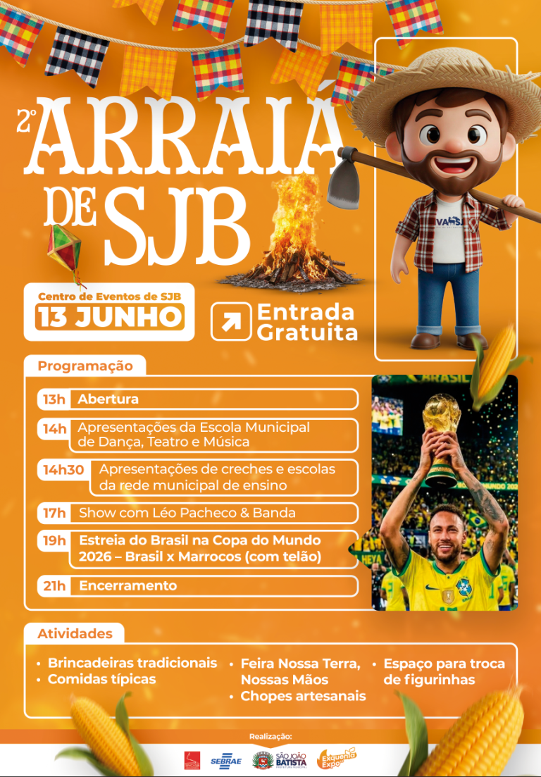 2º Arraiá de SJB movimenta o Centro de Eventos neste sábado (13/06)