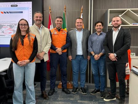 Prefeitos do Vale do Rio Tijucas realizam visita técnica à Defesa Civil de Santa Catarina