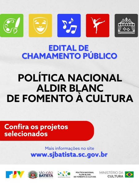 Edital da Política Nacional Aldir Blanc (PNAB) contempla 19 projetos culturais em São João Batista