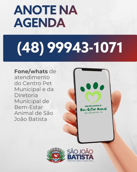 Prefeitura disponibiliza WhatsApp para atendimento do Centro Pet Municipal
