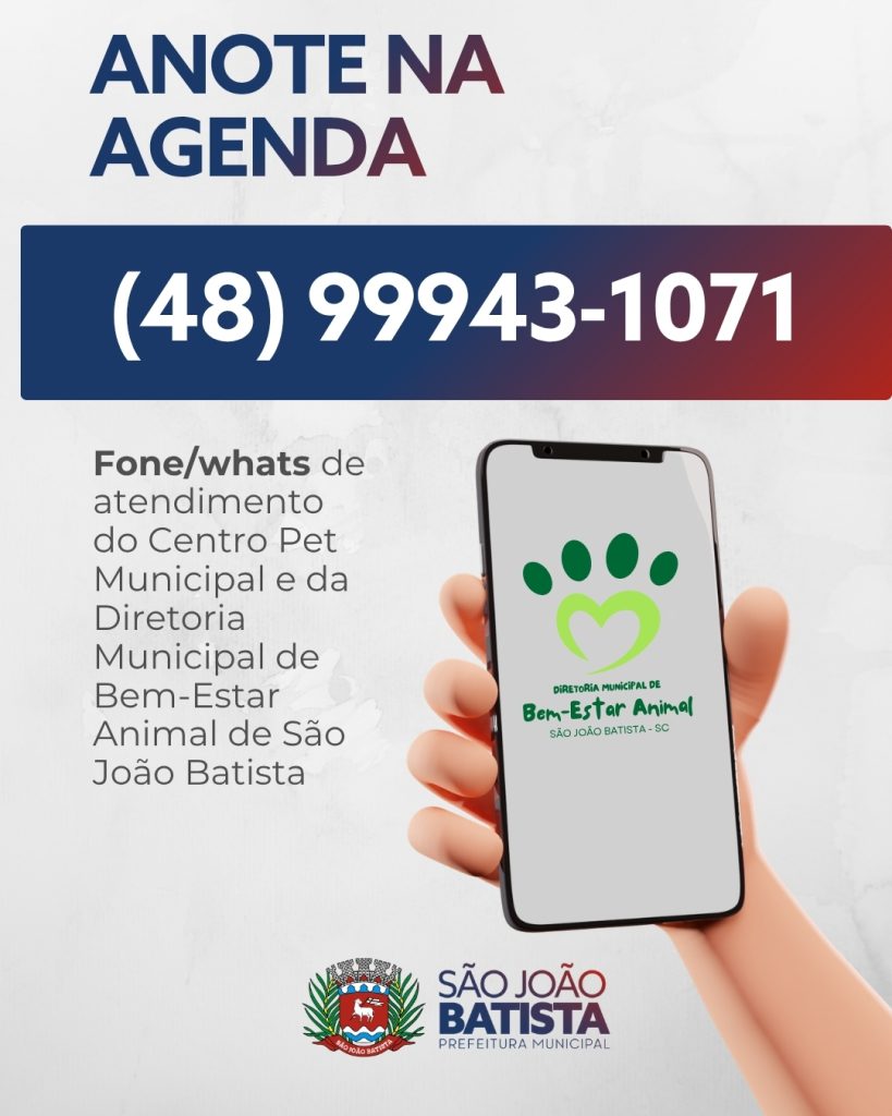 Prefeitura disponibiliza WhatsApp para atendimento do Centro Pet Municipal