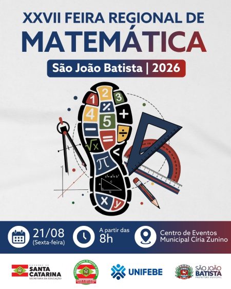 São João Batista sedia XXVII Feira Regional de Matemática no dia 21 de agosto