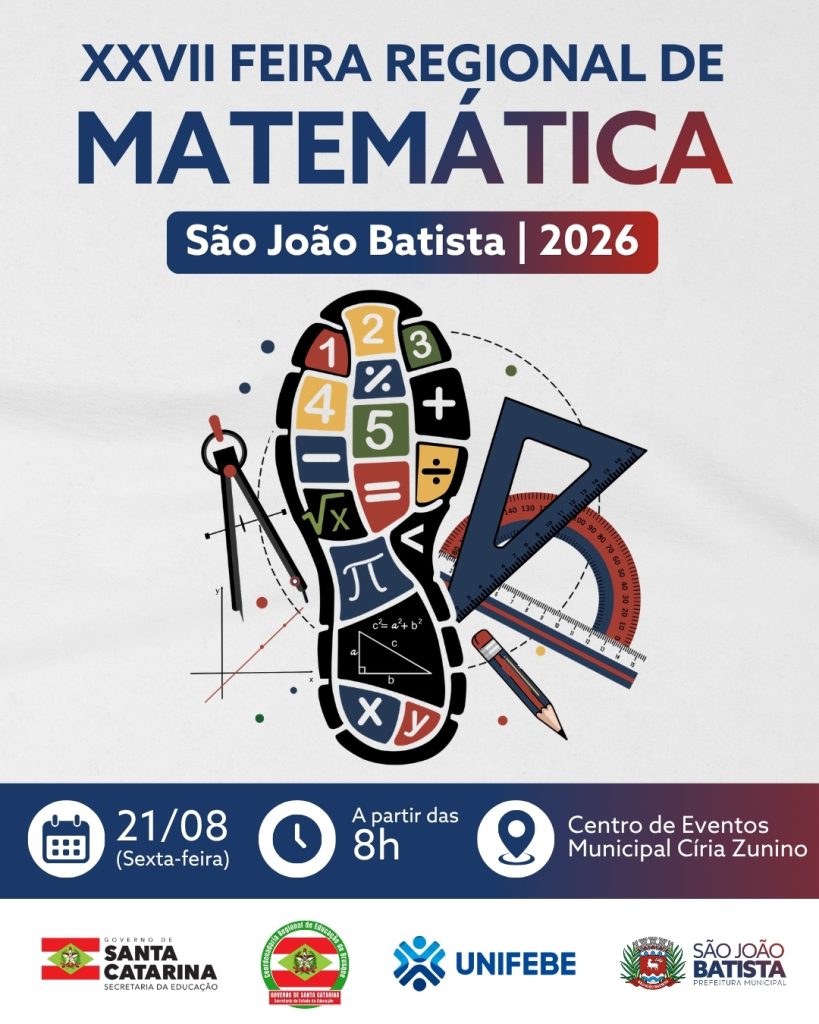São João Batista sedia XXVII Feira Regional de Matemática no dia 21 de agosto